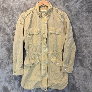 Avec Les Filles Zip Up Cinched Waist Utility Army Surplus Coat Jacket M